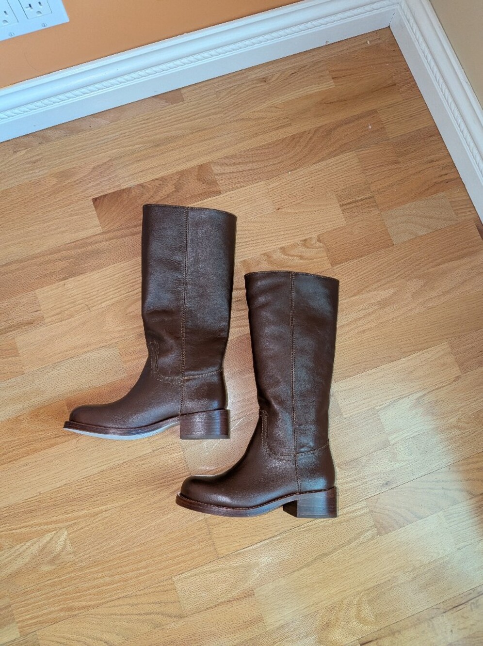 NEW RIGGS/ RIGH0352 Cognac Leather Boots SIZE 5 M - Picture 4 of 10